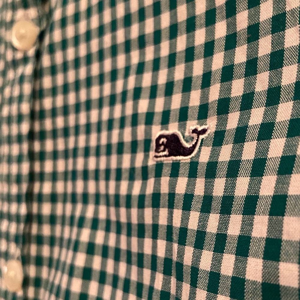 Vineyard Vines Gingham Button Down, Size Large - image 5